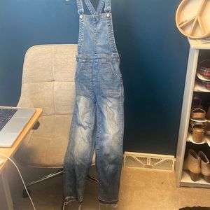 Madewell overalls with cris cross back